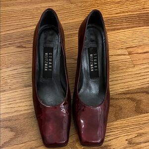Stuart Weitzman Burgundy Patent Heels